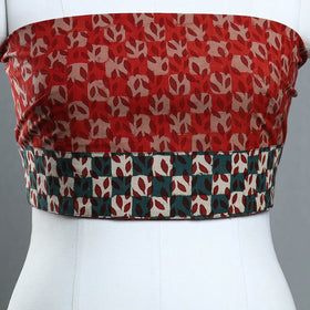 Red - cotton pipad blouse piece 151 - handcrafted