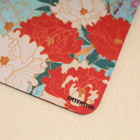 Elegant Peacock and Flower Mouse Pad
