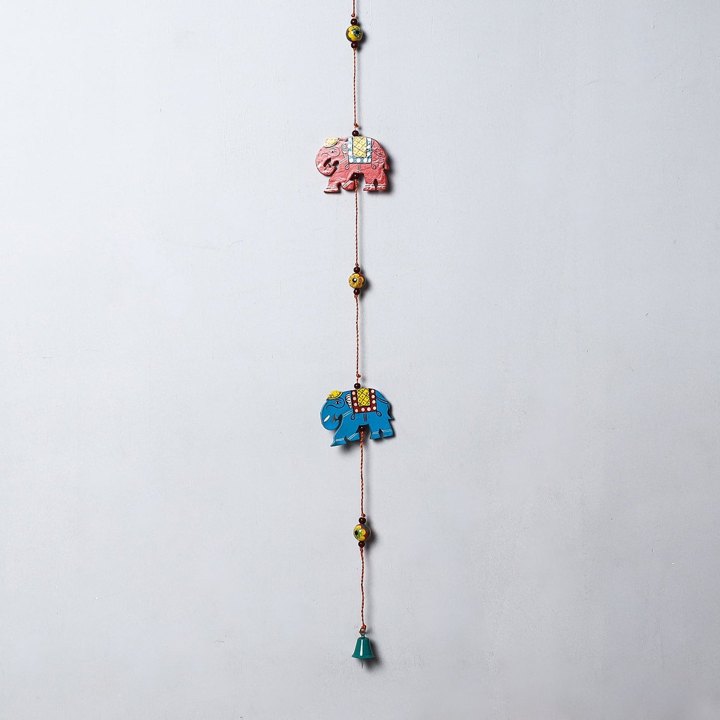 Elephant - Banaras Handpainted Wooden Hanging 