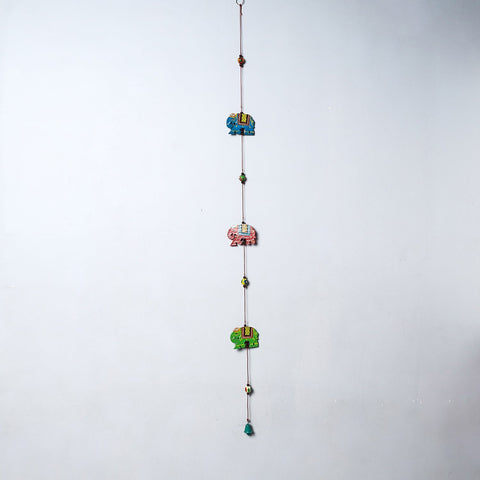  Elephant - Banaras Handpainted Wooden Hanging 
