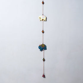  Elephant - Banaras Handpainted Wooden Hanging 