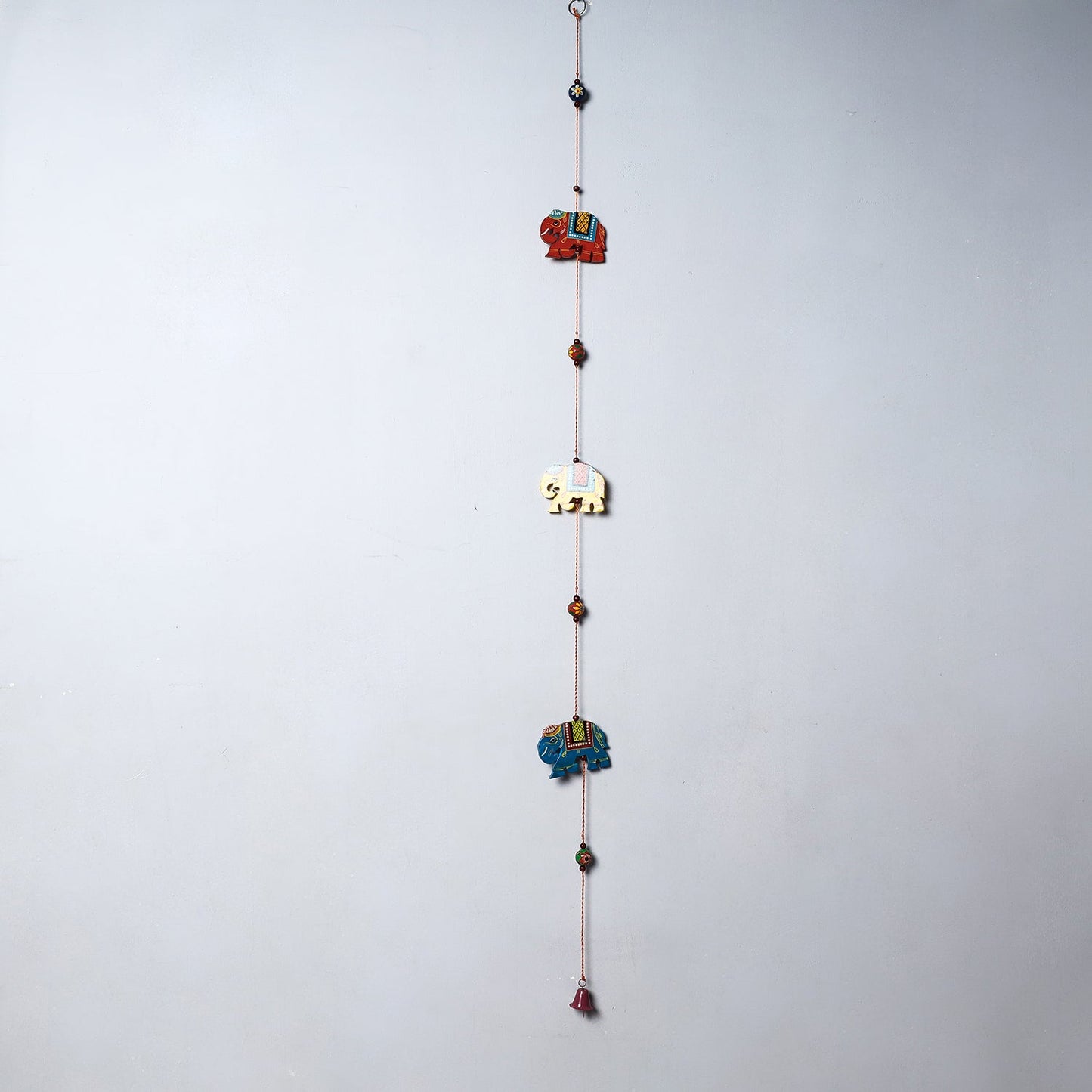  Elephant - Banaras Handpainted Wooden Hanging 