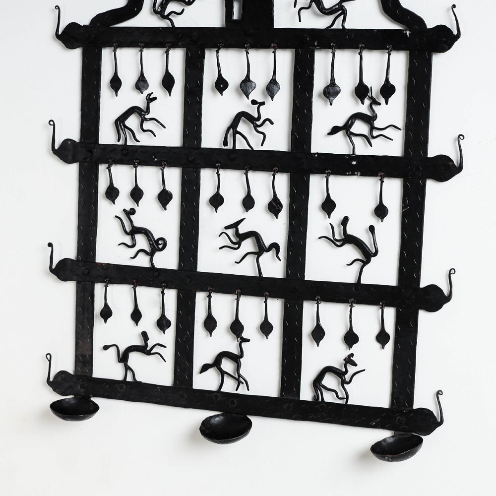Deer - Bastar Tribal Wrought Iron Diya / Candle Stand Online in India 