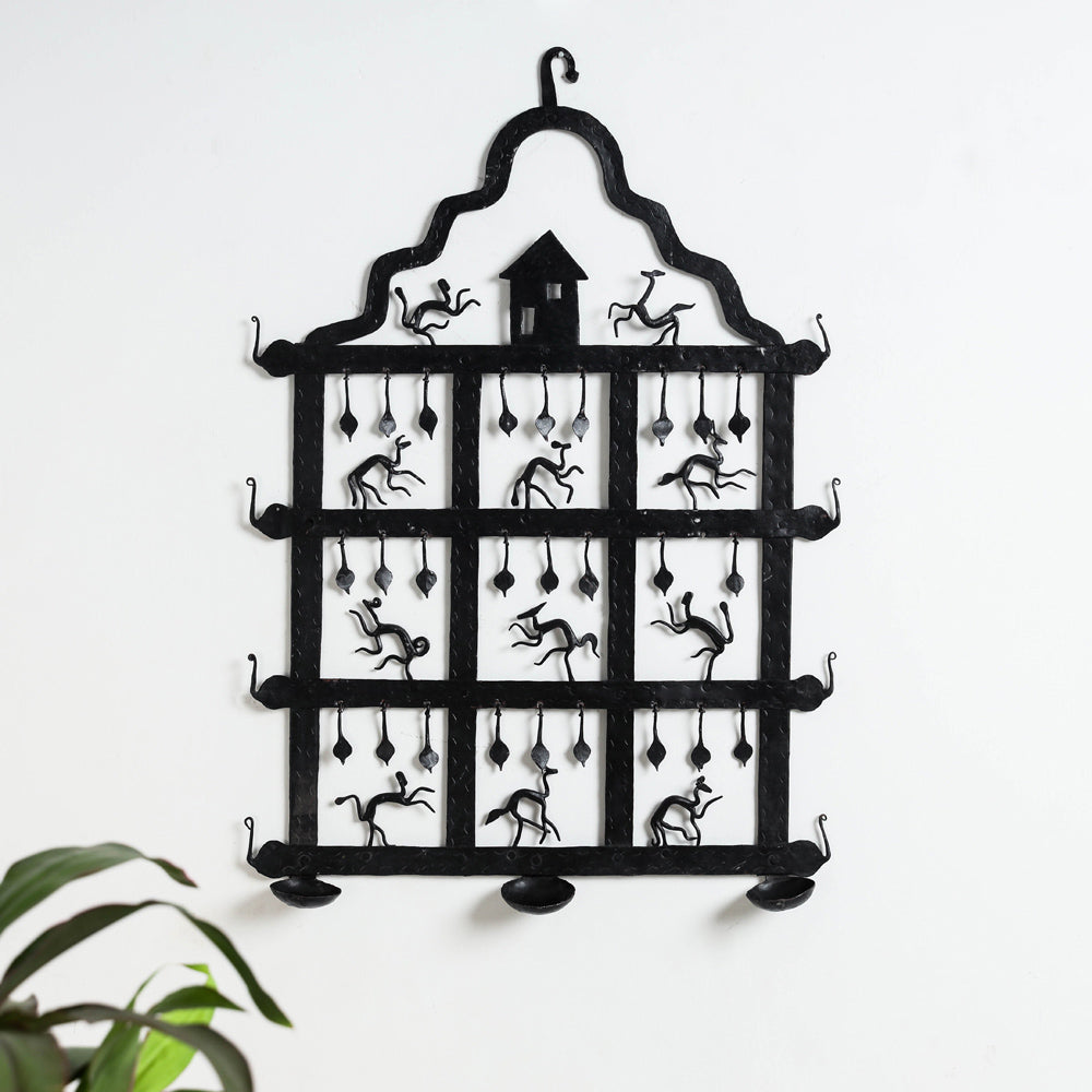 Deer - Bastar Tribal Wrought Iron Diya / Candle Stand Online in India 