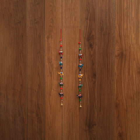 Elephant - decorative bead work handpainted hanging 05