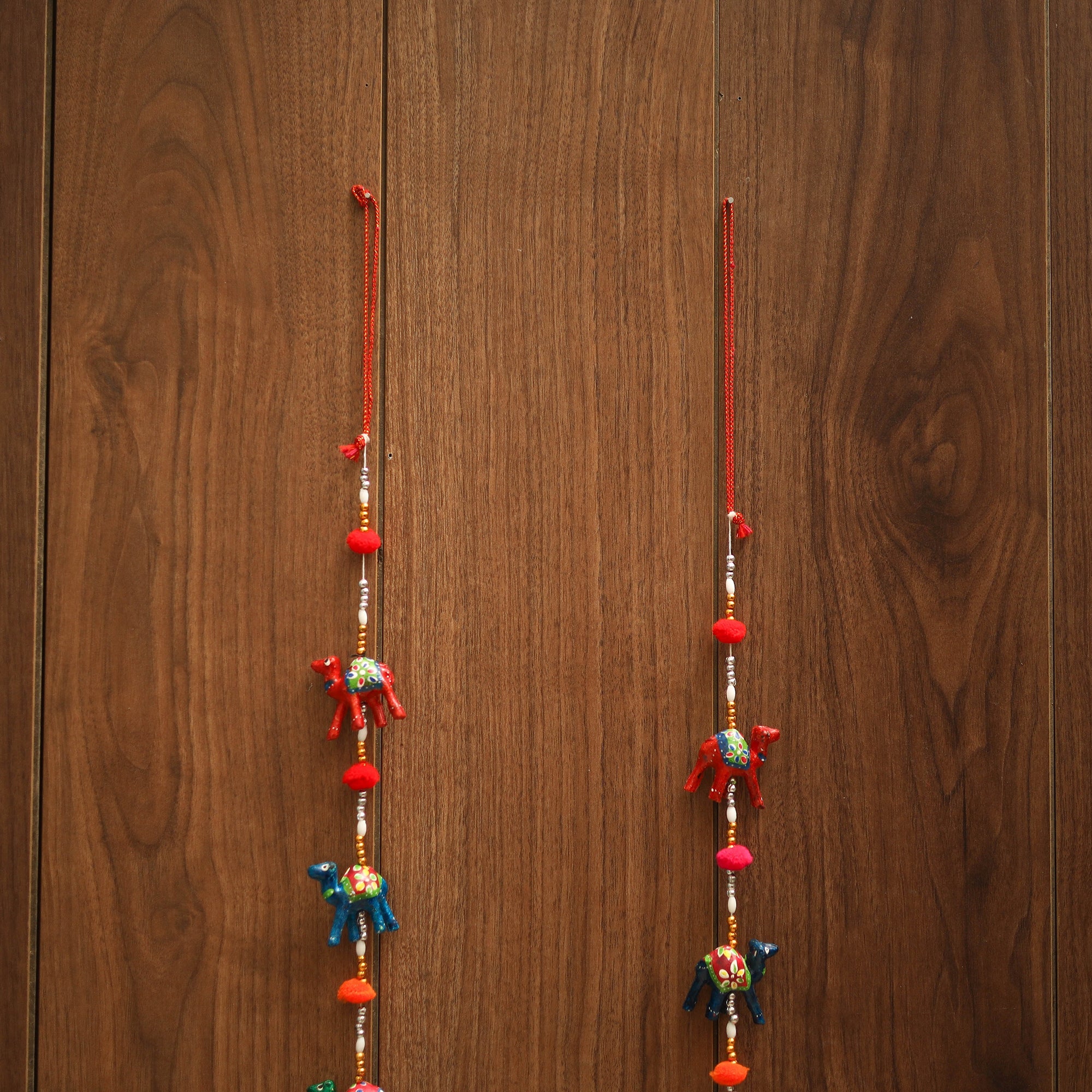Elephant - decorative bead work handpainted hanging 10