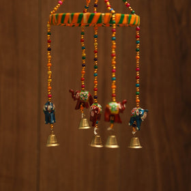 Elephant - decorative bead work handpainted jhumar hanging