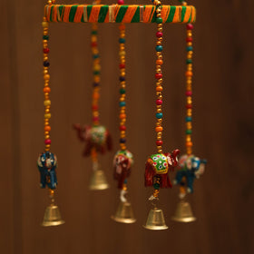 Elephant - decorative bead work handpainted jhumar hanging