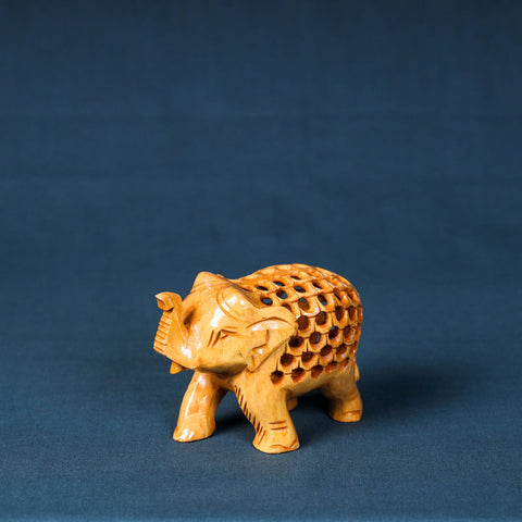  Lord Ganesha - Handcarved Kadam Wood Sculpture Online at iTokri.com