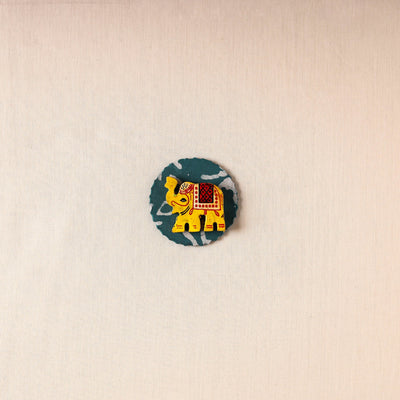  Elephant - Handmade Fabart Wooden Magnet 
