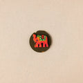  Elephant - Handmade Fabart Wooden Magnet 