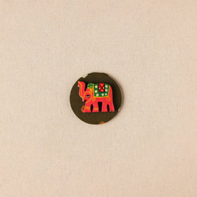  Elephant - Handmade Fabart Wooden Magnet 