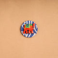  Elephant - Handmade Fabart Wooden Magnet 