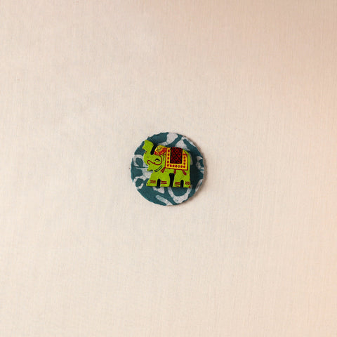  Elephant - Handmade Fabart Wooden Magnet 