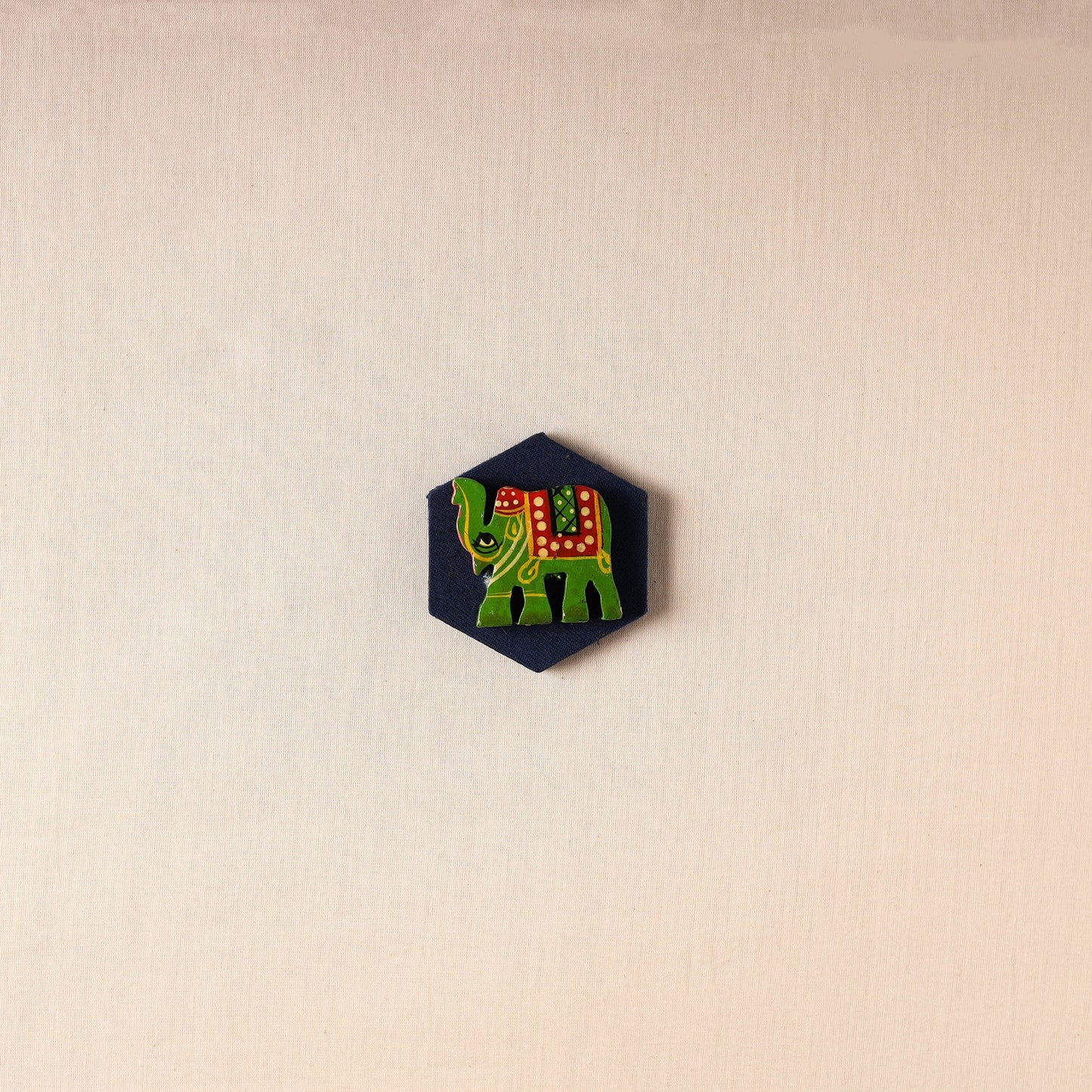  Elephant - Handmade Fabart Wooden Magnet 