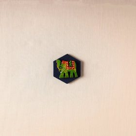  Elephant - Handmade Fabart Wooden Magnet 