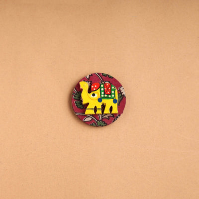  Elephant - Handmade Fabart Wooden Magnet 