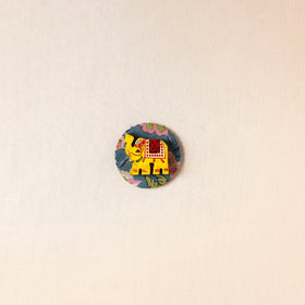  Elephant - Handmade Fabart Wooden Magnet 