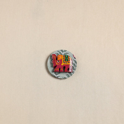  Elephant - Handmade Fabart Wooden Magnet