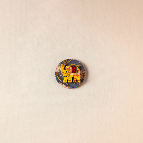  Elephant - Handmade Fabart Wooden Magnet 
