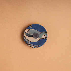  Elephant - Handmade Fabart Wooden Magnet 