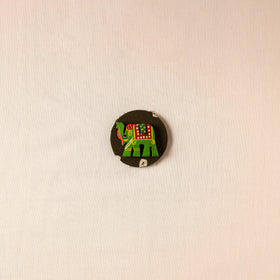  Elephant - Handmade Fabart Wooden Magnet 