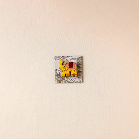  Elephant - Handmade Fabart Wooden Magnet 