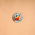  Elephant - Handmade Fabart Wooden Magnet 