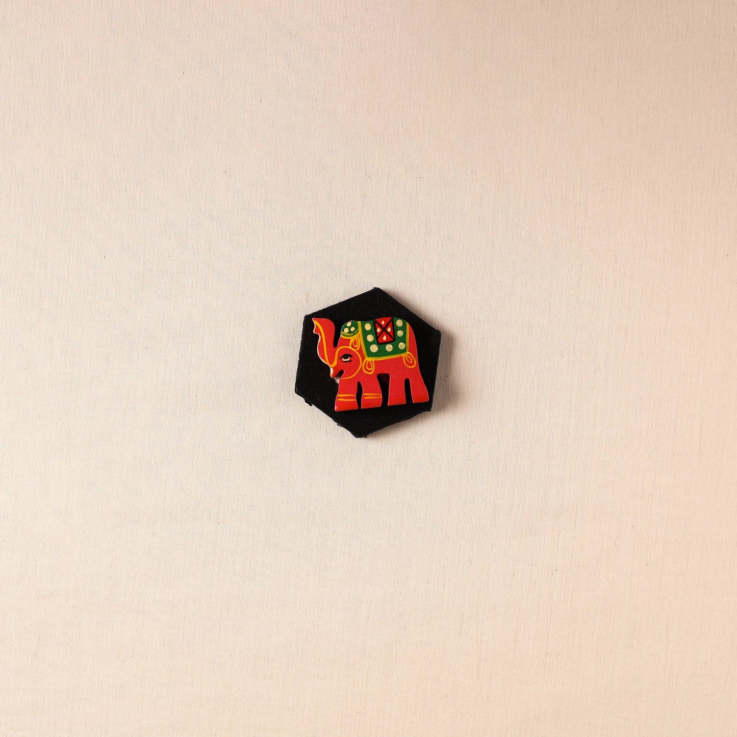  Elephant - Handmade Fabart Wooden Magnet 