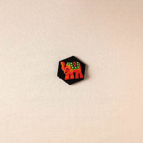  Elephant - Handmade Fabart Wooden Magnet 