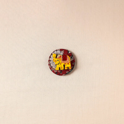  Elephant - Handmade Fabart Wooden Magnet 