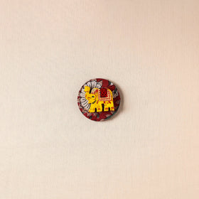  Elephant - Handmade Fabart Wooden Magnet 