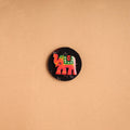  Elephant - Handmade Fabart Wooden Magnet 