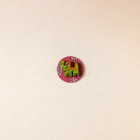  Elephant - Handmade Fabart Wooden Magnet 