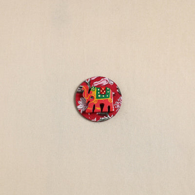  Elephant - Handmade Fabart Wooden Magnet