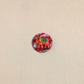  Elephant - Handmade Fabart Wooden Magnet