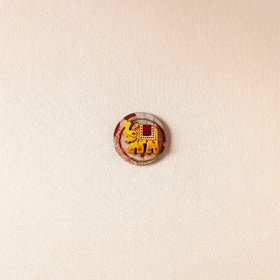  Elephant - Handmade Fabart Wooden Magnet 