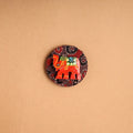  Elephant - Handmade Fabart Wooden Magnet 