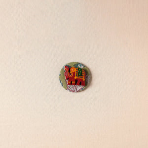  Elephant - Handmade Fabart Wooden Magnet 