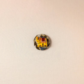  Elephant - Handmade Fabart Wooden Magnet 