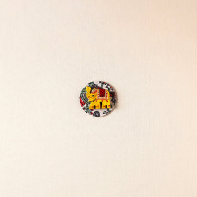  Elephant - Handmade Fabart Wooden Magnet 