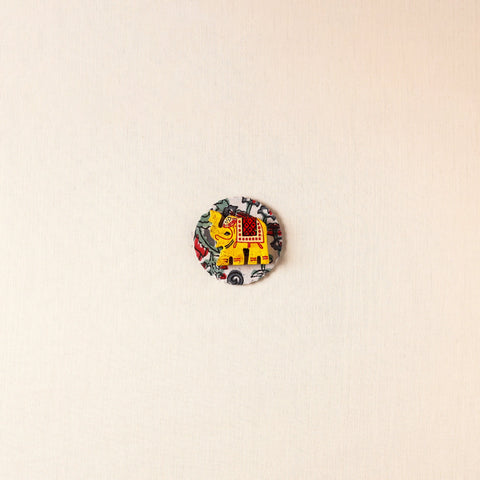 Elephant - Handmade Fabart Wooden Magnet 