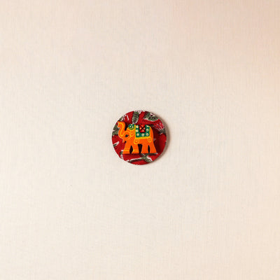  Elephant - Handmade Fabart Wooden Magnet 