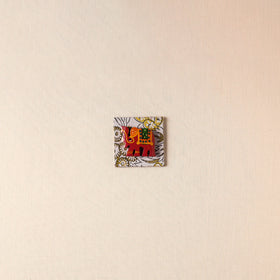  Elephant - Handmade Fabart Wooden Magnet 