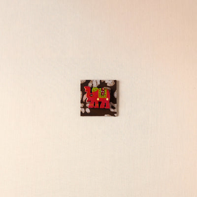  Elephant - Handmade Fabart Wooden Magnet 