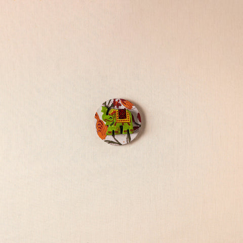  Elephant - Handmade Fabart Wooden Magnet 