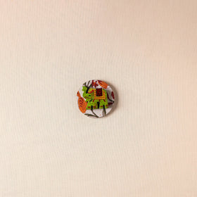  Elephant - Handmade Fabart Wooden Magnet 