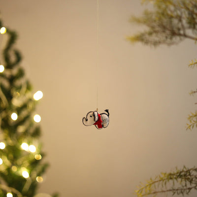 Shop Elephant - Handmade Threadwork Stuffed Christmas Ornament