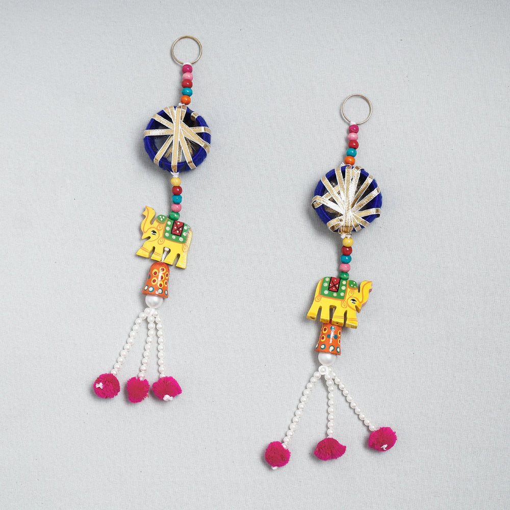  Handpainted Wooden Beadwork Toran Hangings (Set of 2) Online at iTokri.com
