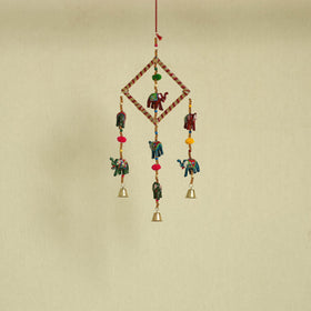 Elephant - Handpainted Wooden Decorative Bell Hanging